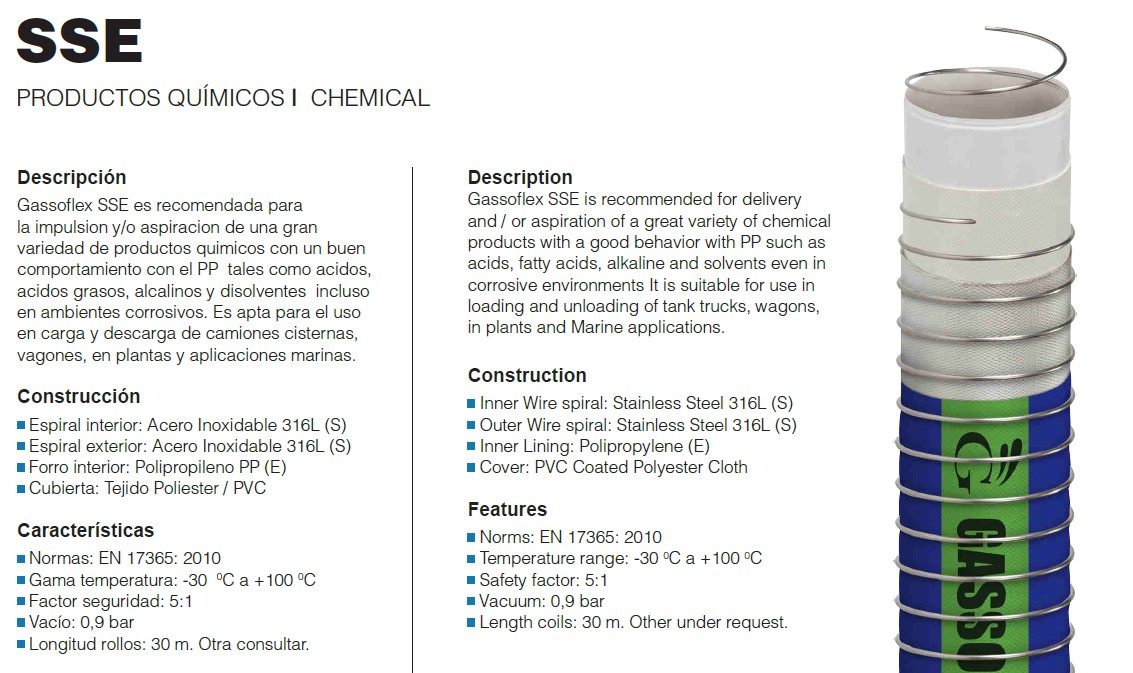 Composite Hoses and Flex, SSE, PRODUCTOS QUIMICOS I CHEMICAL