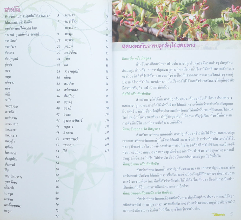 ร้อยพรรณพฤกษา ไม้มงคล