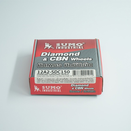 SUMO จานเพชรลับดอกสว่าน 12A2-R-SDC150-D100-T12-W5-X3-H25.4/20