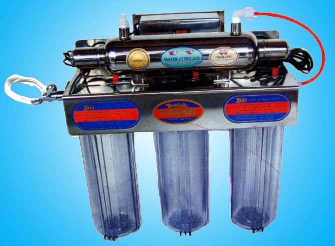 เครื่องกรองน้ำดื่ม 0.3 MCR + UV 8W.