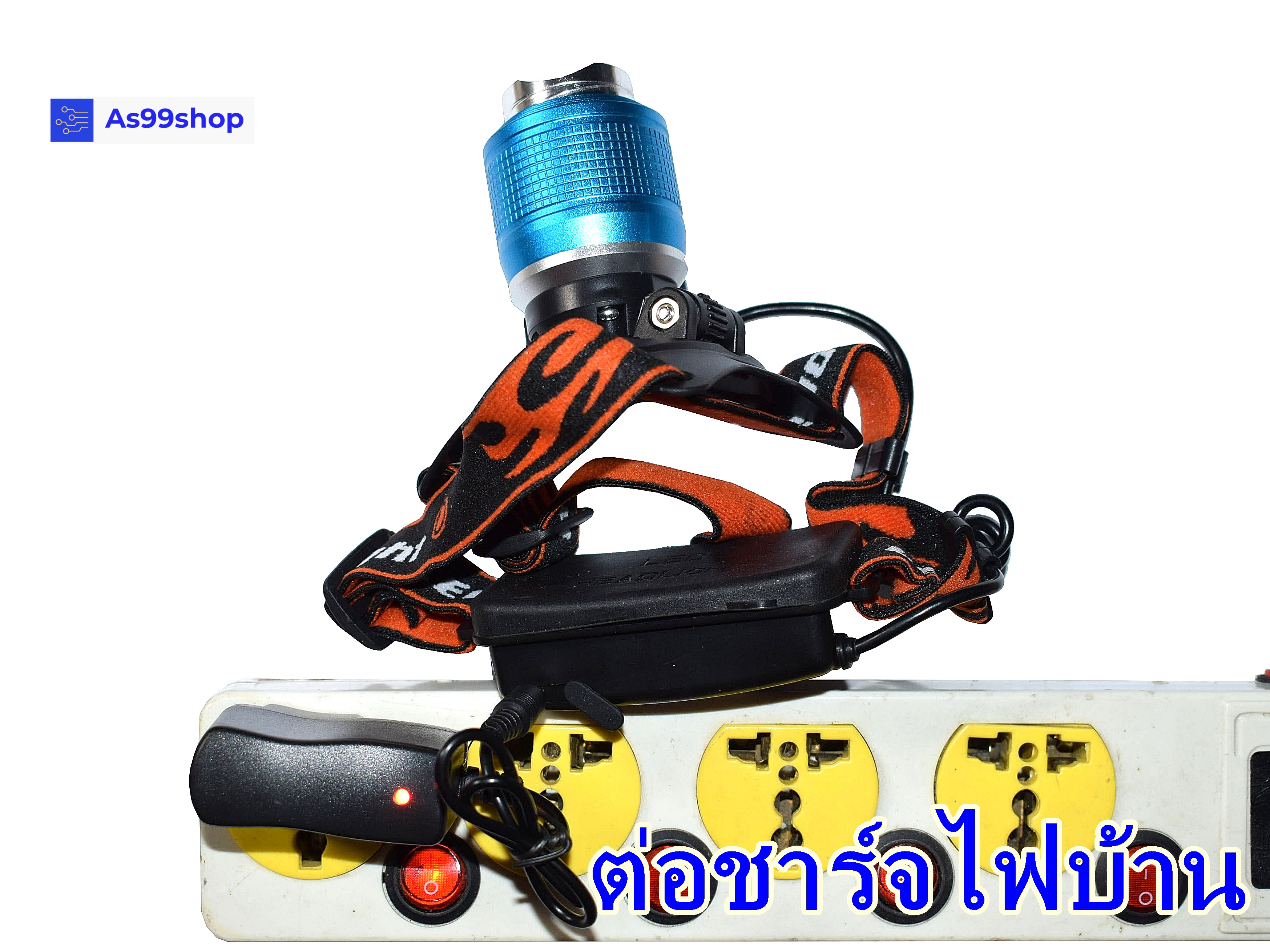 ไฟฉายคาดหัวแรงสูง (สีดำ) ไฟฉายคาดศรีษะ แรงสูง รุ่น Dual Light Source หลอด LED CREE XML-T6