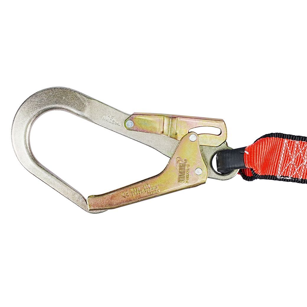 YAMADA รุ่น 2WA717R เชือกเซฟตี้เส้นคู่ แบบสายแบน พร้อมอุปกรณ์ดูดซับแรงกระชาก