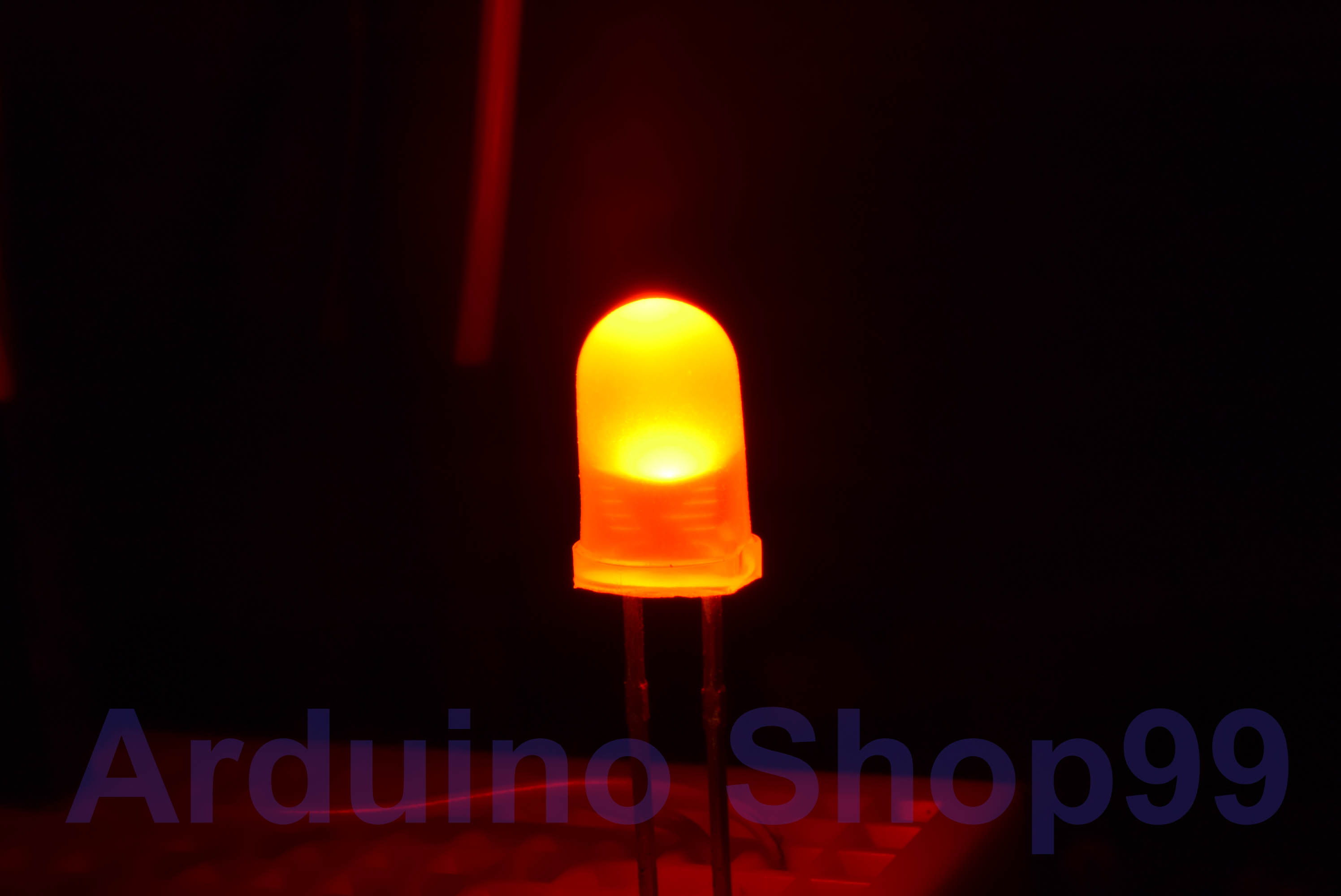 LED 5mm Orange (สีส้ม) 1 ชุด 10 ตัว