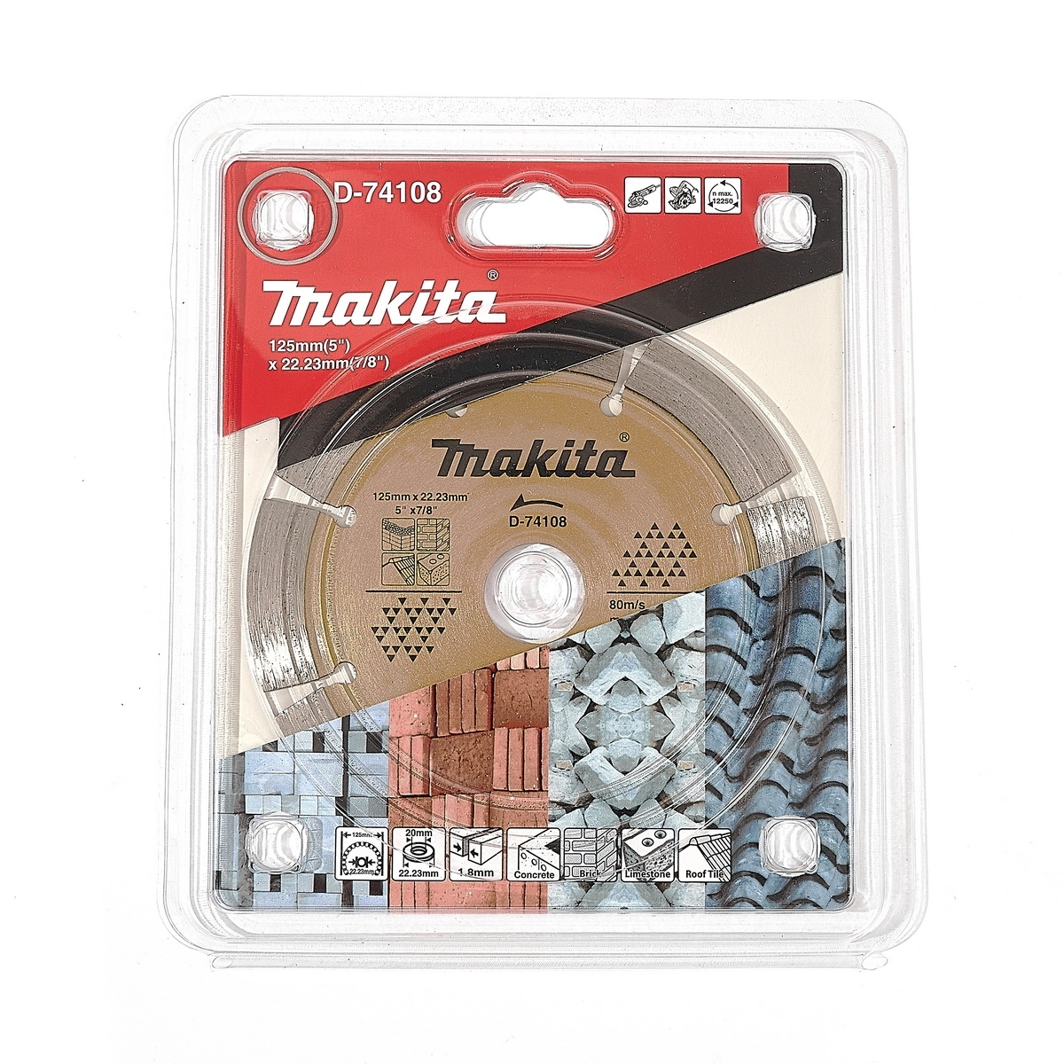 MAKITA D-74108 ใบเพชร 5" แห้ง ร่อง-ทอง UNIVERSAL ตัดคอนกรีต กระเบื้อง แกรนิต หินอ่อน