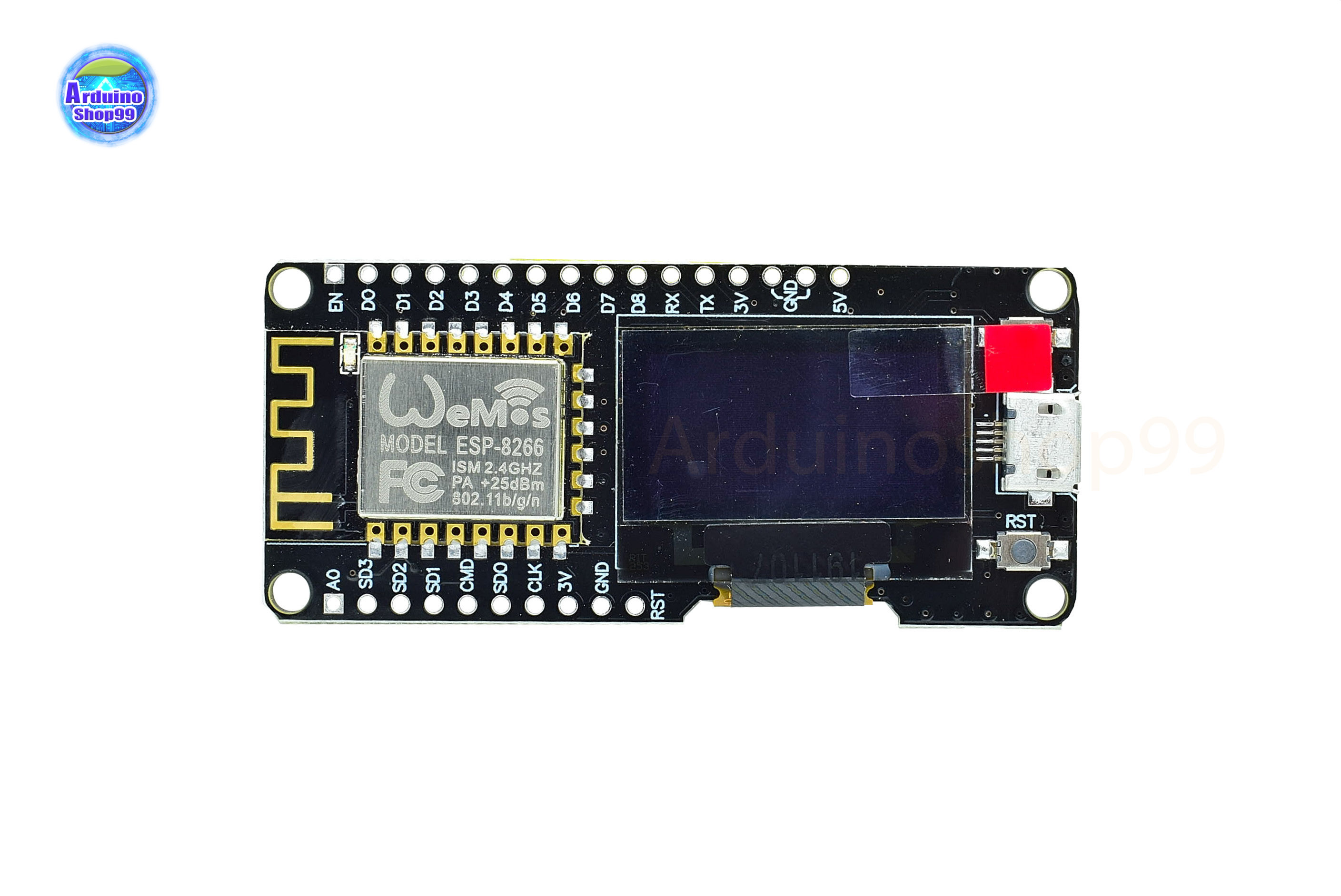 Wemos Nodemcu Wifi ESP8266 + 0.96 Inch OLED Board