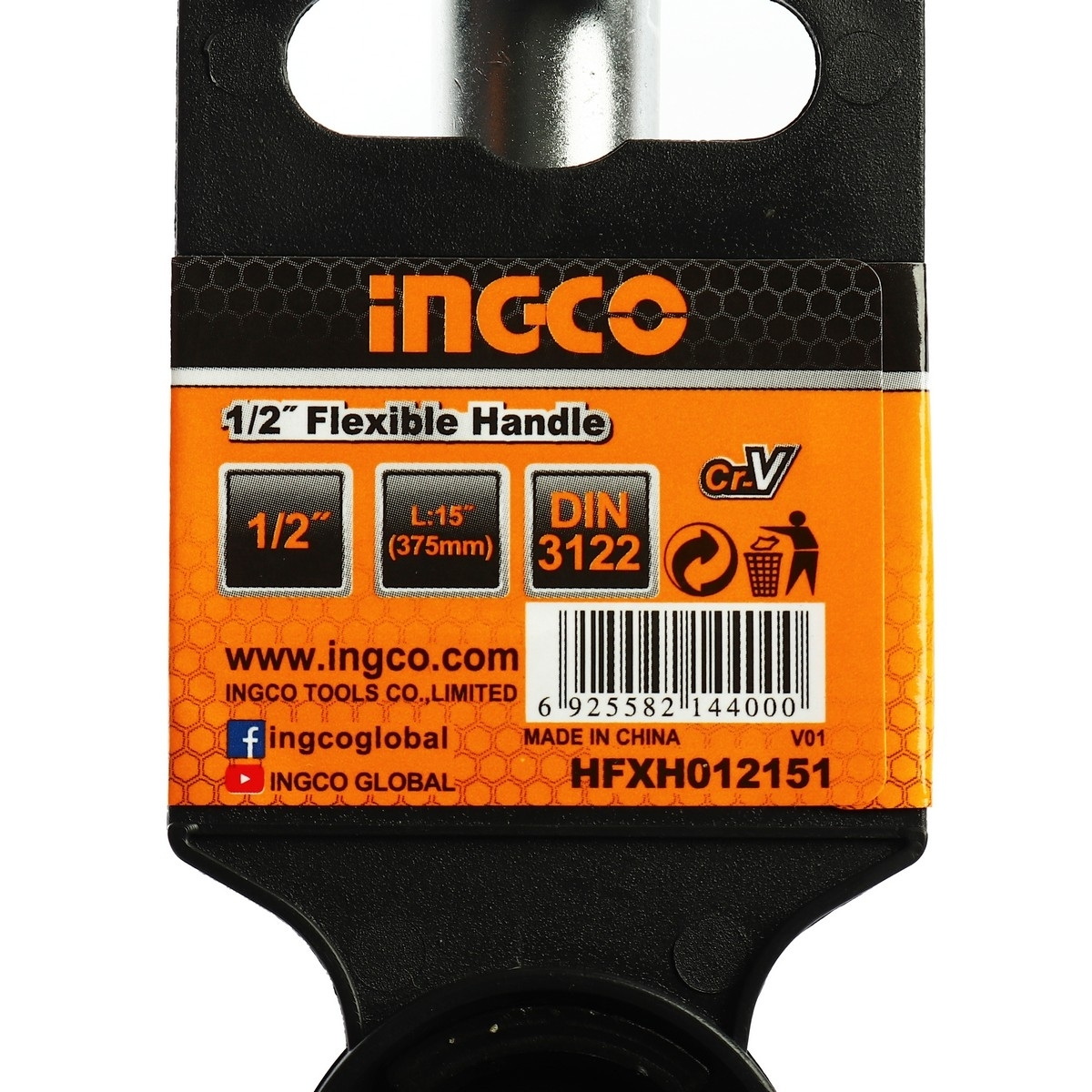 INGCO HFXH012151 ด้ามบ๊อกซ์ 1/2" ยาว 15"