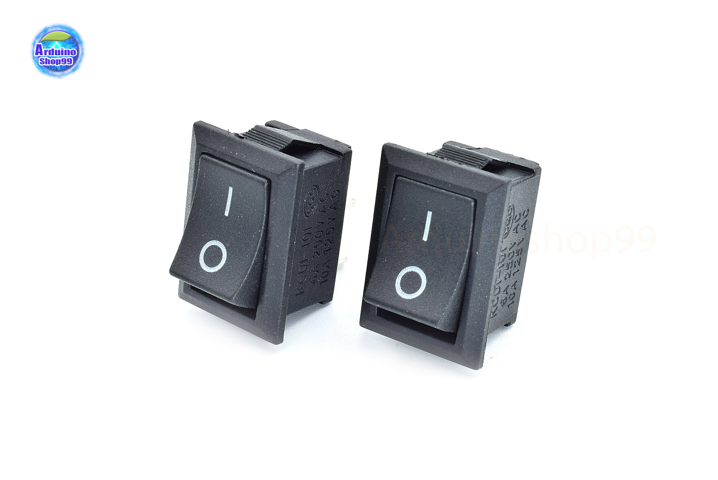 KCD1-101 Switch 6A-10A 250V 2Pin Snap-in On/Off Rocker Switch(2 ตัว)