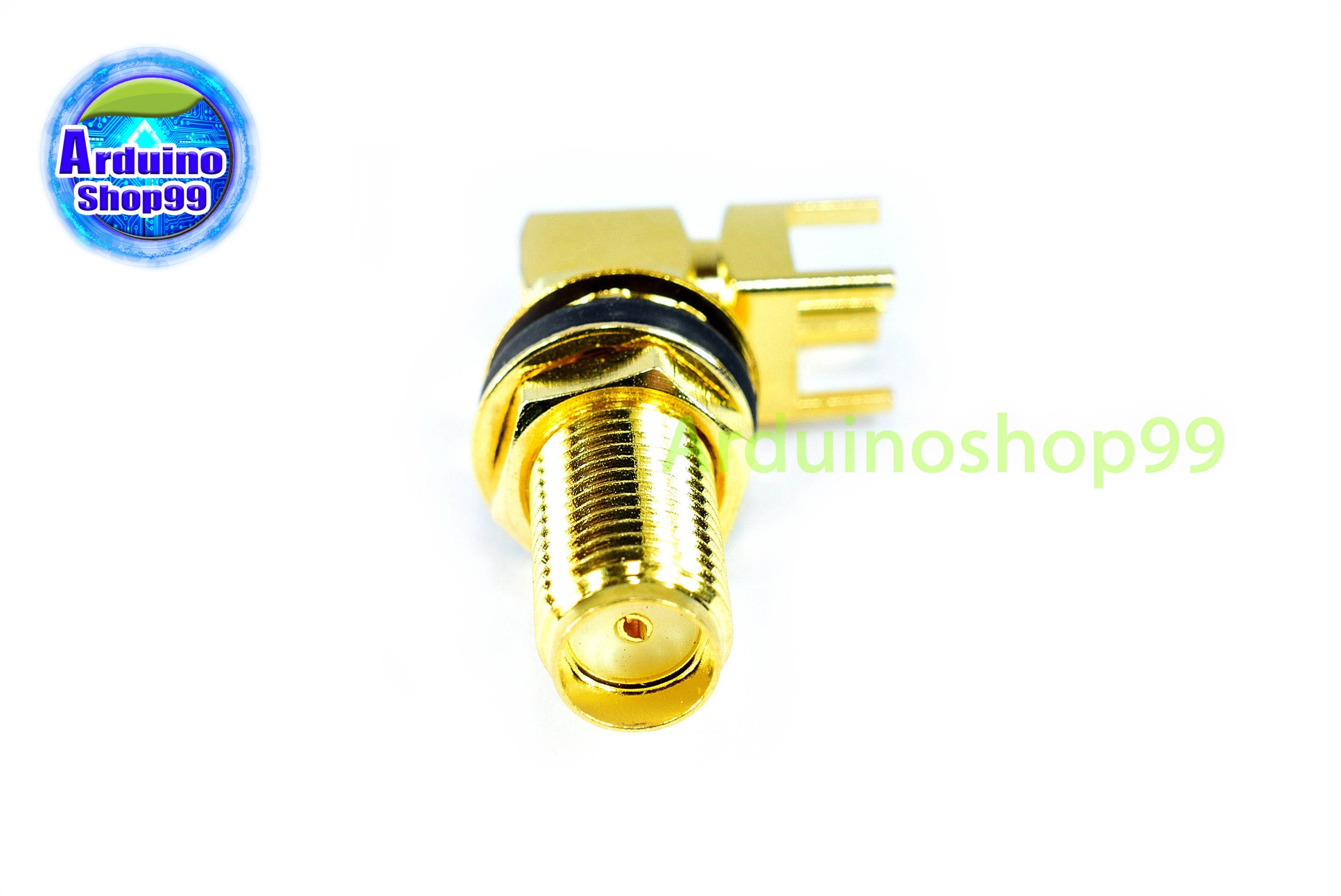 หัวต่อเสาอากาศ RF Adapter SMA female plug Right Angle