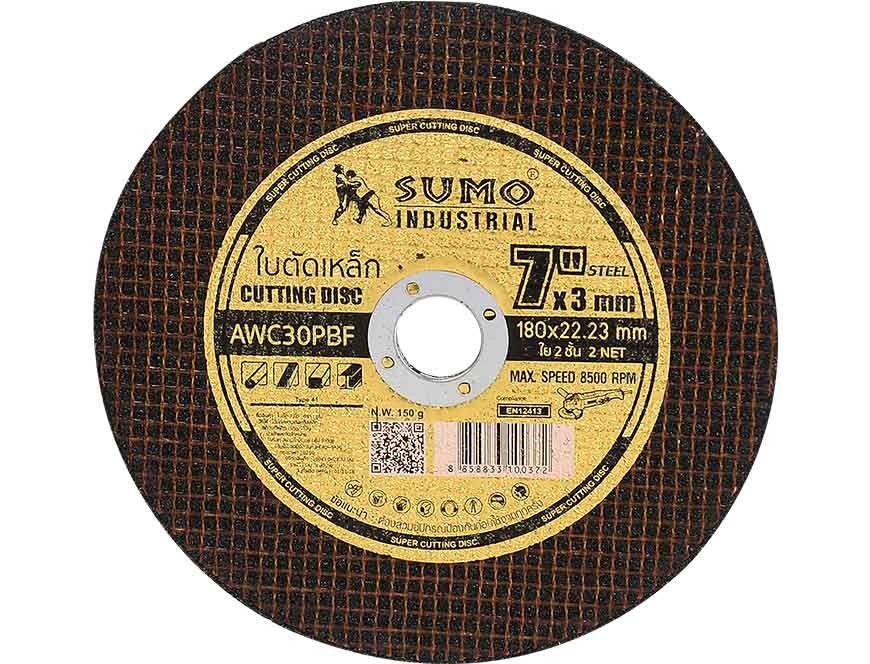 SUMO ใบตัดหล็ก 7"x3x22.23 ใย 2ชั้น (25ใบ/กล่อง)