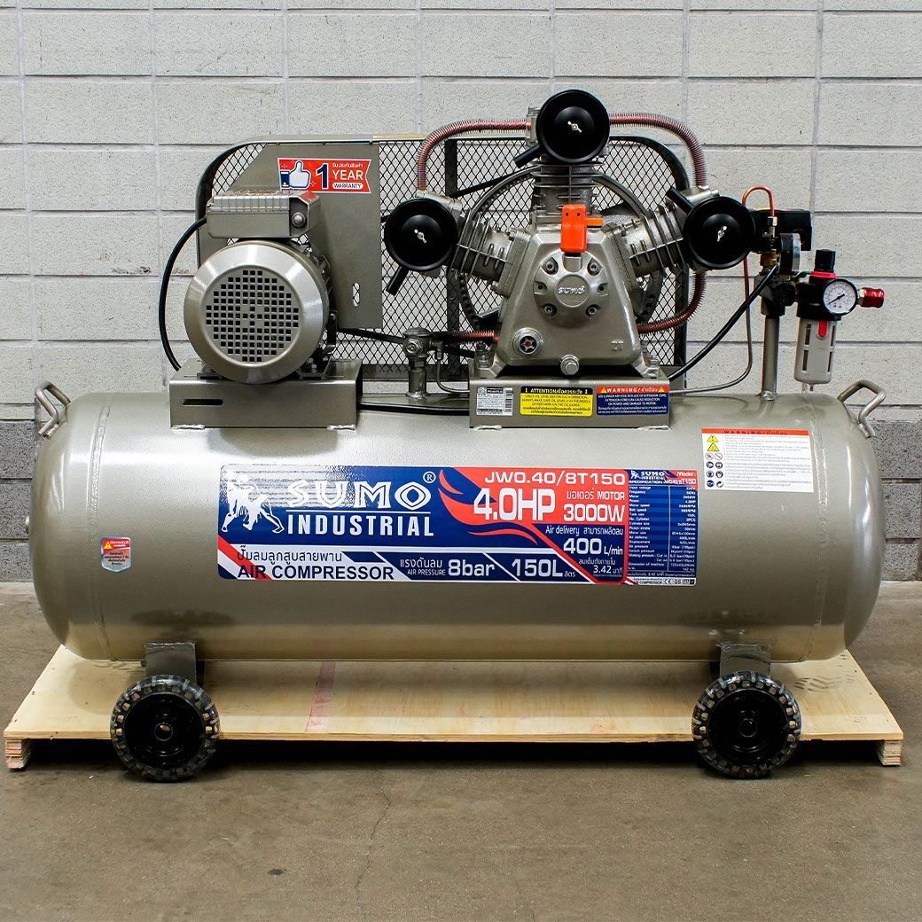 SUMO JW0.40/8T150 ปั๊มลมสายพาน 150L 4HP/220V