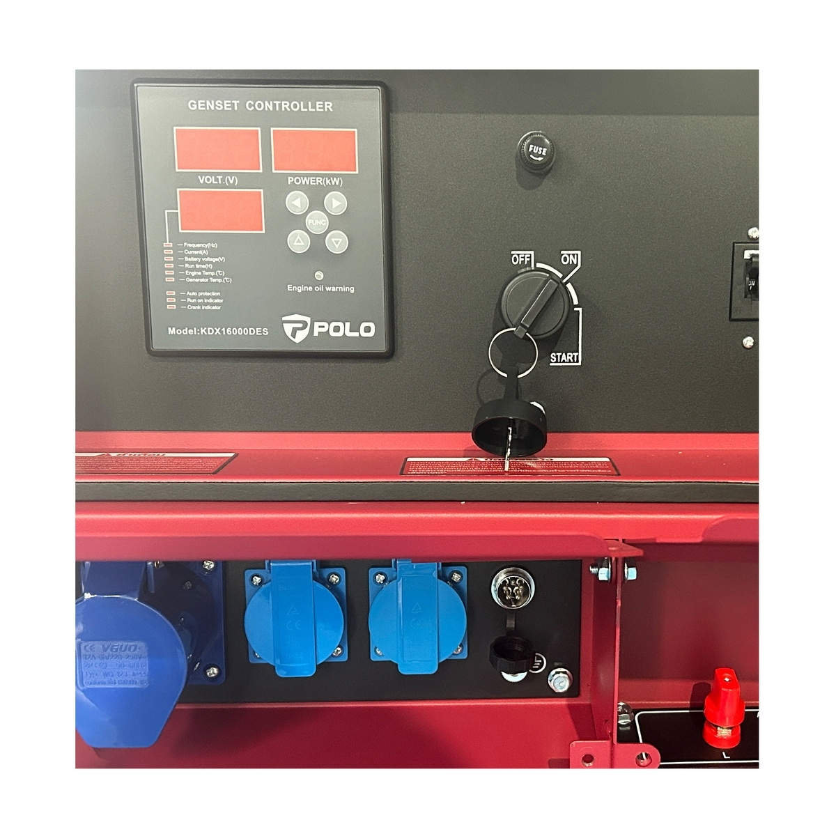 POLO KDX16000DES เครื่องปั่นไฟดีเซล (รุ่นเงียบ) 12kw/220V กุญแจสตาร์ท