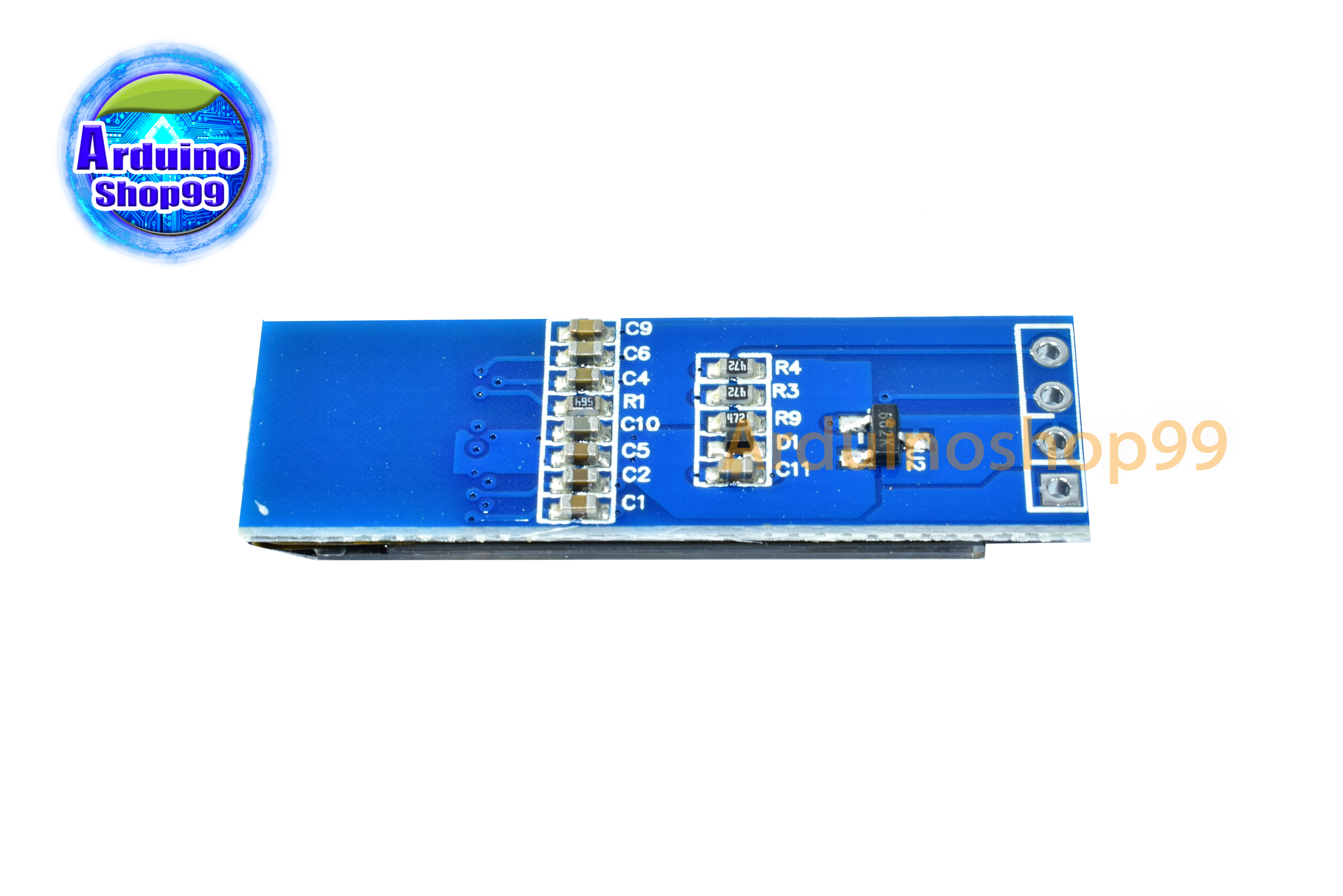 จอแสดงผล OLED ขนาด 0.91 นิ้ว แบบ I2C สีขาว