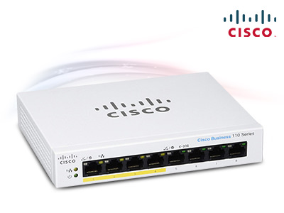 Cisco CBS110-8PP-D-EU 8x10/100/1000 ports (4 support PoE with 32W power budget) (สินค้ารวมภาษีมูลค่าเพิ่ม)