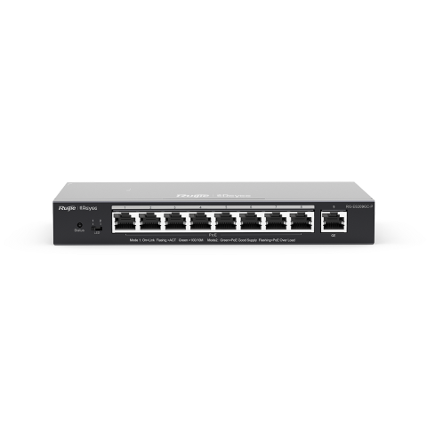 RG-ES209GC-P, 9-Port Gigabit Smart Cloud Mananged PoE Switch