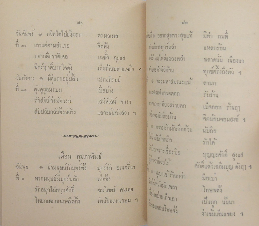 อุทานยวนถวิล เป็นปติทิน นราธิปฯ สำหรับ ปีระกา พุทธศก 2464 (เล่มเล็ก)