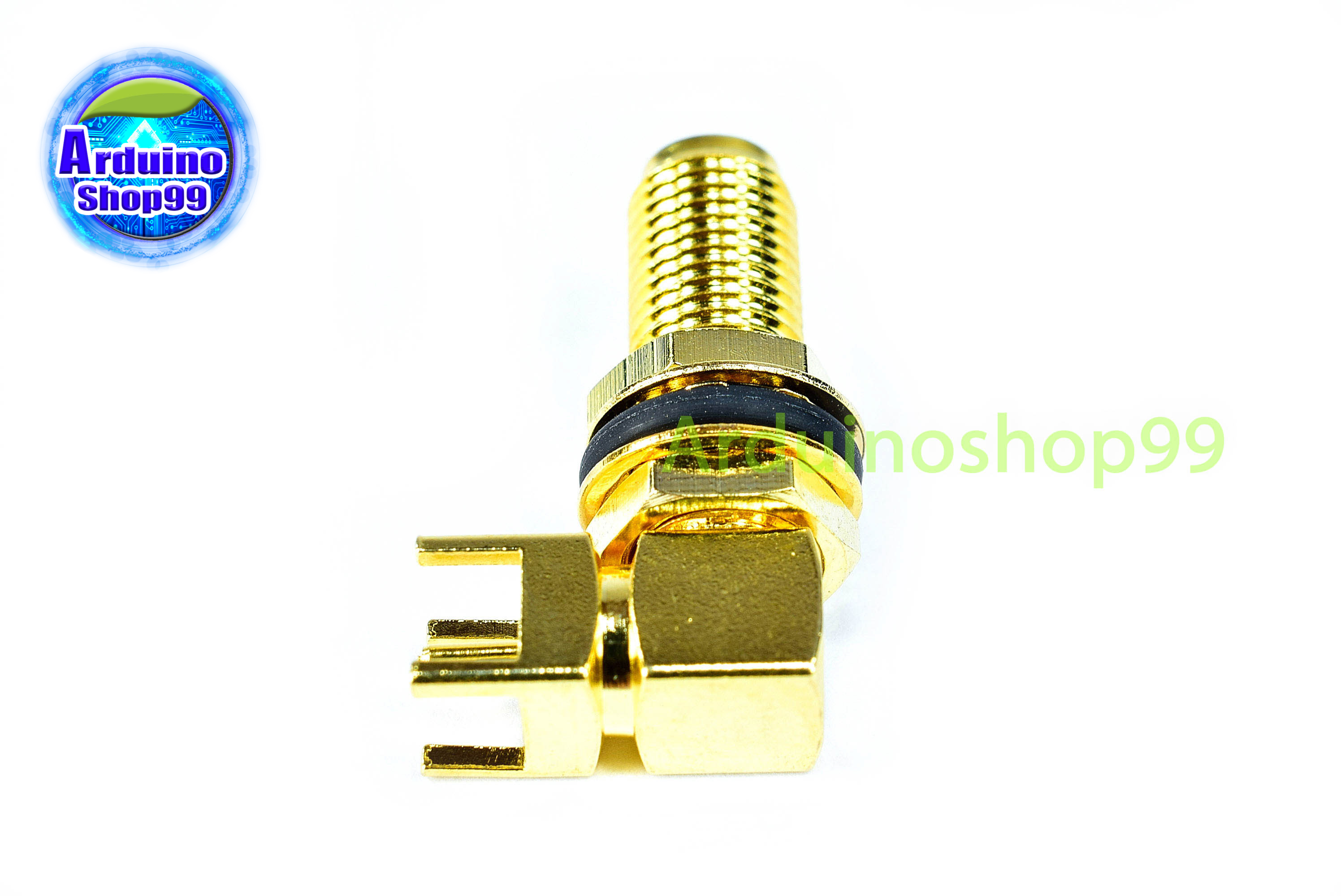 หัวต่อเสาอากาศ RF Adapter SMA female plug Right Angle