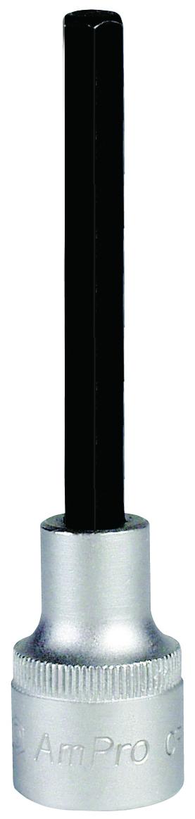 ลูกบ๊อกเดือยโผล่ยาว 100 MM AMPRO รู 1/2" 6 เหลี่ยม ขนาด 3 MM - 19 MM