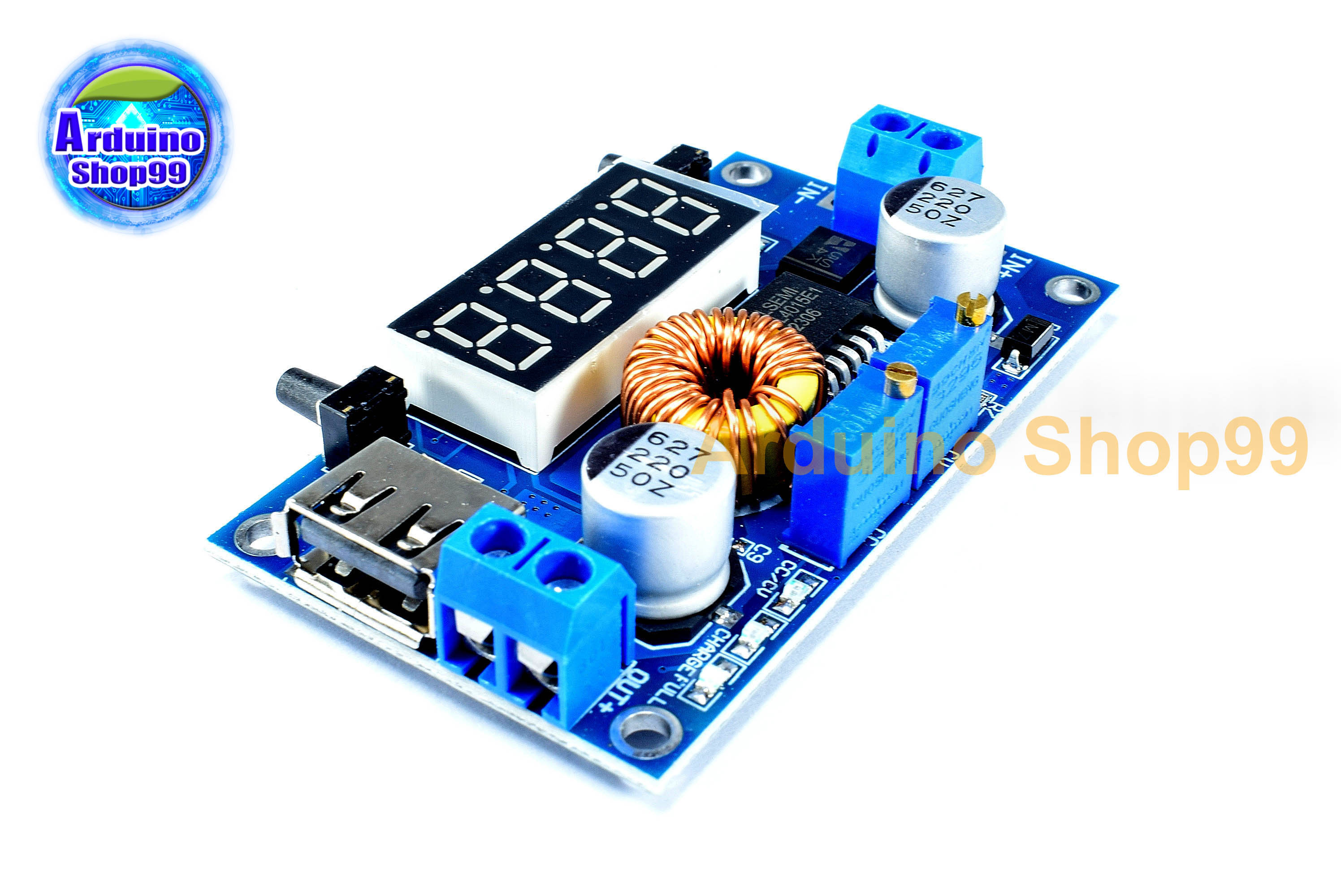 5A Constant Voltage Constant Current Step-down แปลงไฟจาก 5 - 36 Volt เป็น 1.25 - 32 Volt (With Housing)
