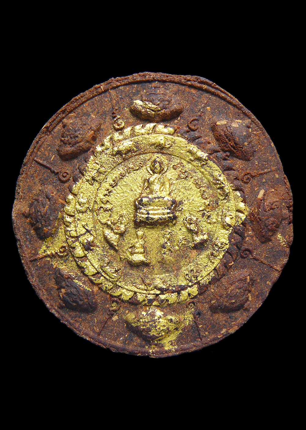 จตุคามรามเทพ เนื้อว่านปิดทอง สวยคมชัดหน้าหลัง