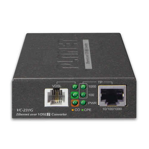 VC-231G 1-Port 10/100/1000T Ethernet to VDSL2 Converter -30a profile w/ G.vectoring, RJ11