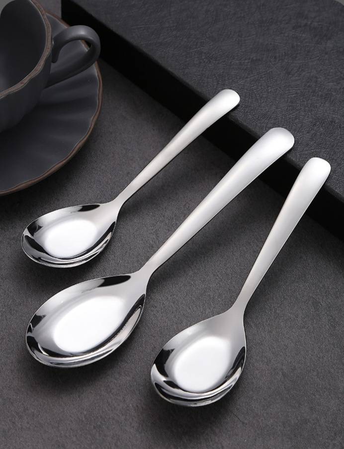 ช้อนกลางช้อนเกาหลีสแตนเลสขนาดใหญ่
