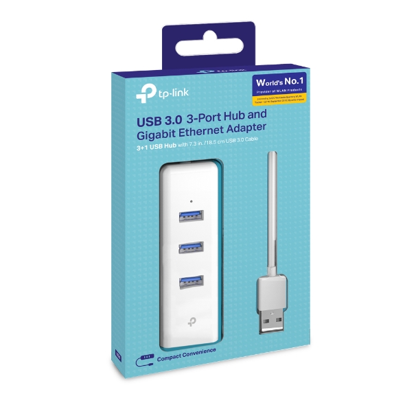 UE330 USB 3.0 3-Port Hub & Gigabit Ethernet Adapter 2 in 1 USB Adapter