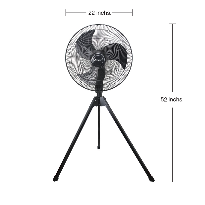 d-power พัดลมอุตสาหกรรม 20 นิ้ว รุ่น JT203 ปรับความสูงได้ กินไฟน้อย มีระบบตัดไฟอัตโนมัติ มอก.934-2558 รับประกัน 2 ปี