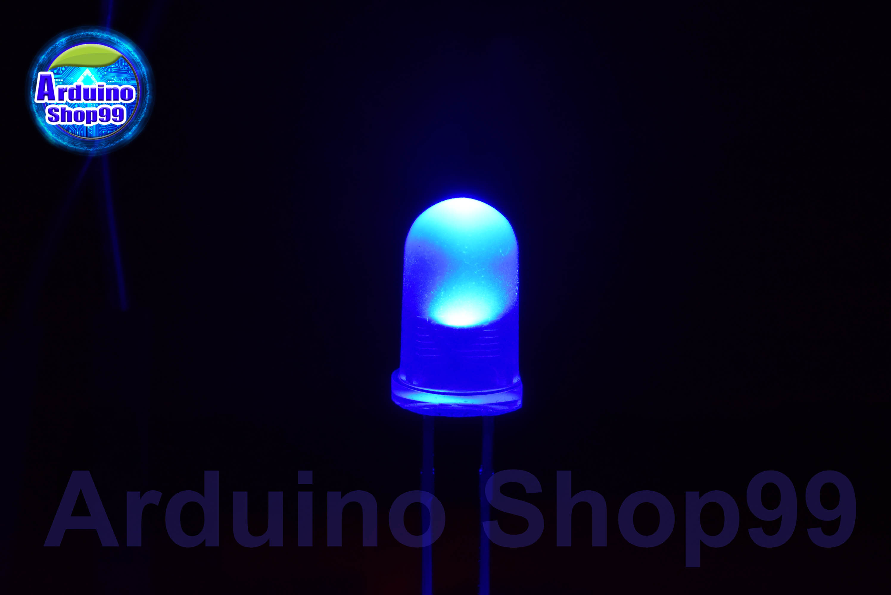 LED 5mm Blue (สีน้ำเงิน) 1 ชุด 20 ตัว
