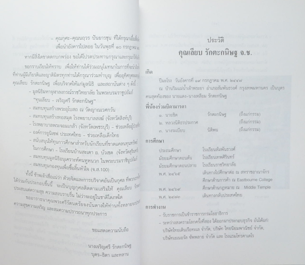 นายเลียบ รักตะกนิษฐ (ธรรมนูญชีวิต พุทธจริยธรรมเพื่อชีวิตที่ดีงาม)