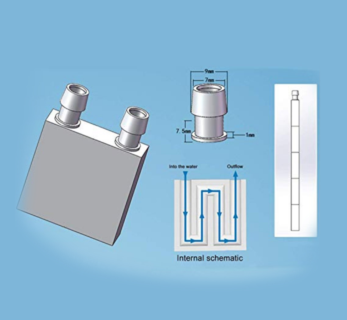 40*40*12 อลูมิเนียมบล็อก ฮีทซิงค์ระบายความร้อนหรือเย็น