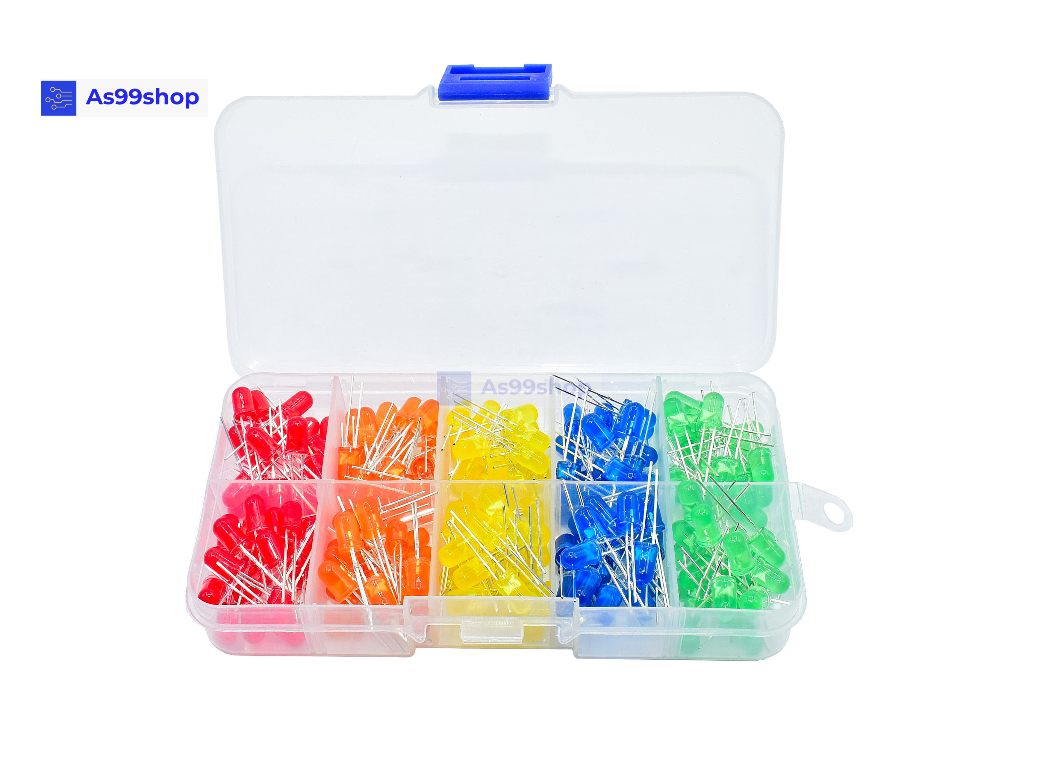 LED เซ็ตไฟ LED ขนาด 5 MM พร้อมกล่อง 1 กล่องมี 5 สี(200 ตัว)