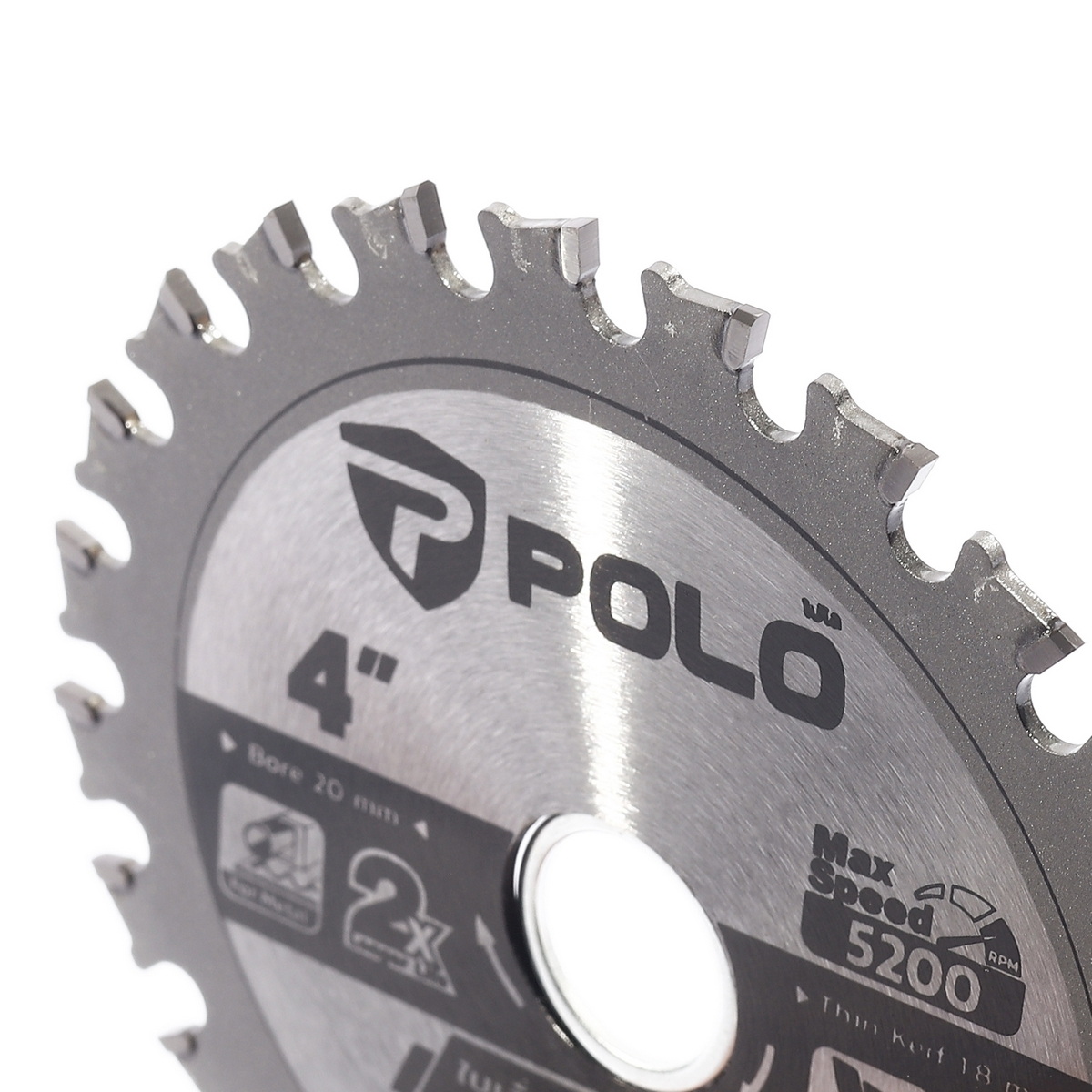 POLO ใบเลื่อยวงเดือนคาร์ไบด์ ตัดเหล็ก 4"x24T