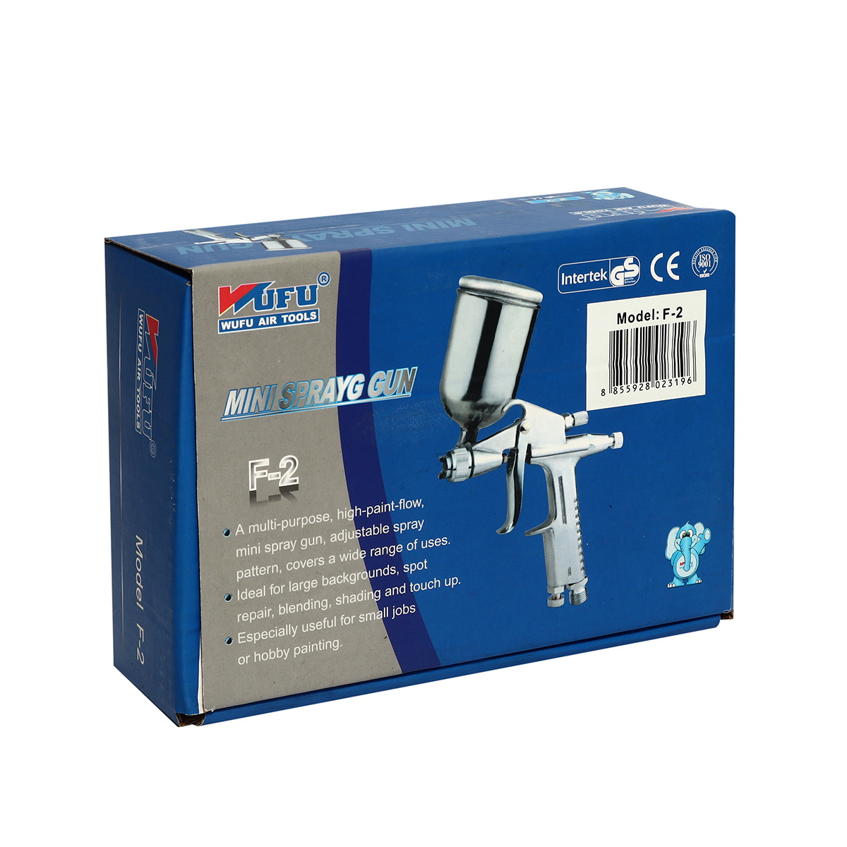 WUFU F-2 กาพ่นสี 0.5mm 100cc (กาบน)