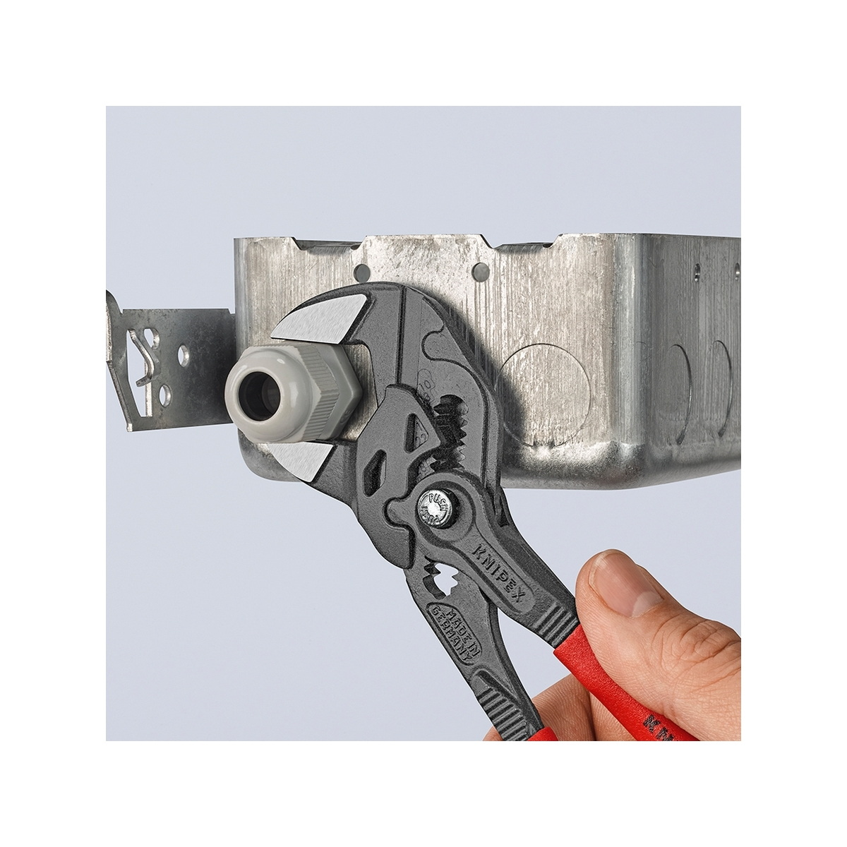 KNIPEX 86 01 180 คีมคอม้า ด้ามพลาสกันลื่น 180mm (7")