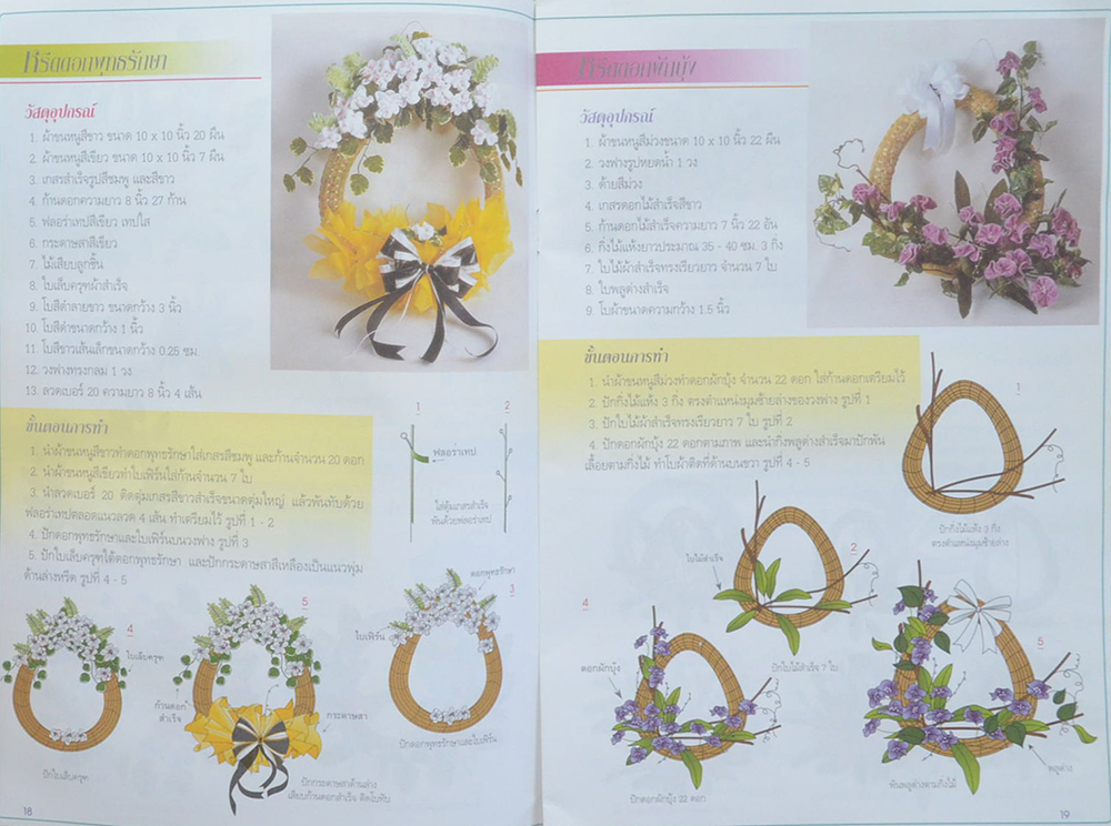 หรีดและการจัดดอกไม้ งานอาลัยจากผ้าขนหนู