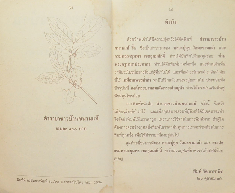 ตำรายาชาวบ้าน (ขนานแท้)