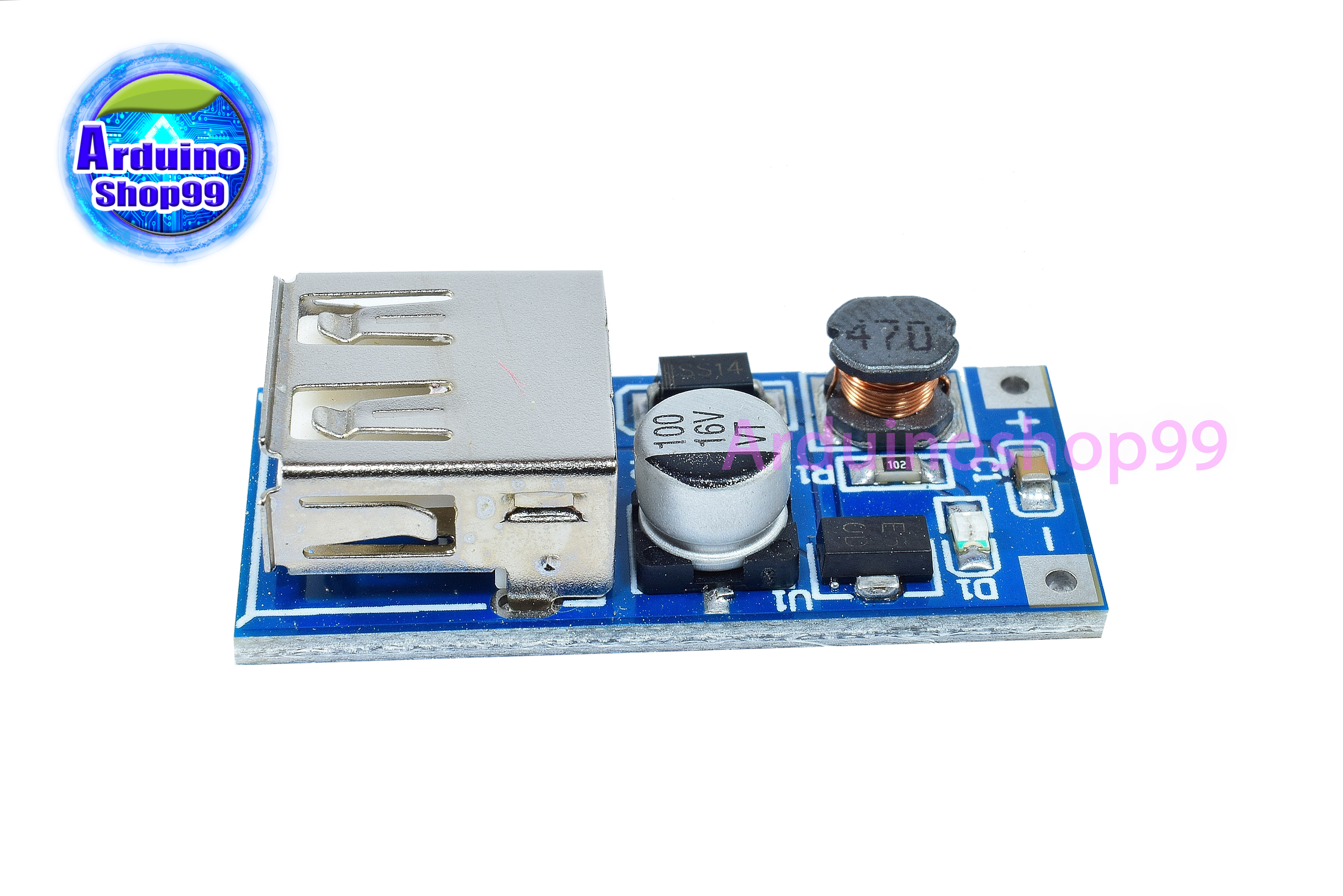 DC-DC boost module (0.9V~5V) rises 5V 600MA USB boost circuit board 5V output