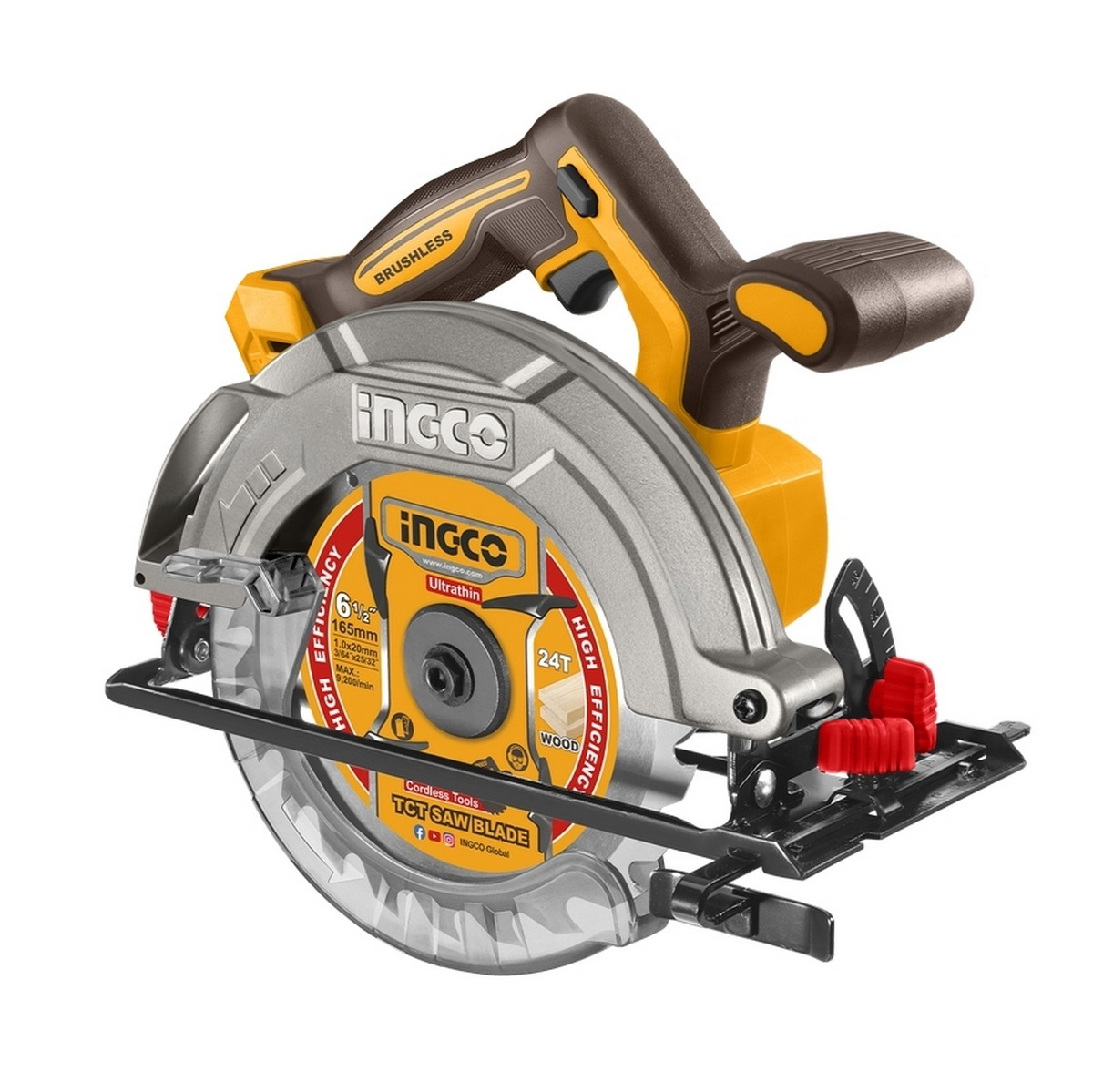 INGCO CSLI16521 เลื่อยวงเดือนไร้สาย 6" 20V แบตx1