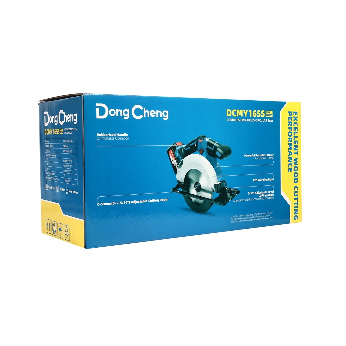 Dong Cheng DCMY165S-BDM เลื่อยวงเดือนไร้สาย 6.5" 5000rpm 20V แบตx1