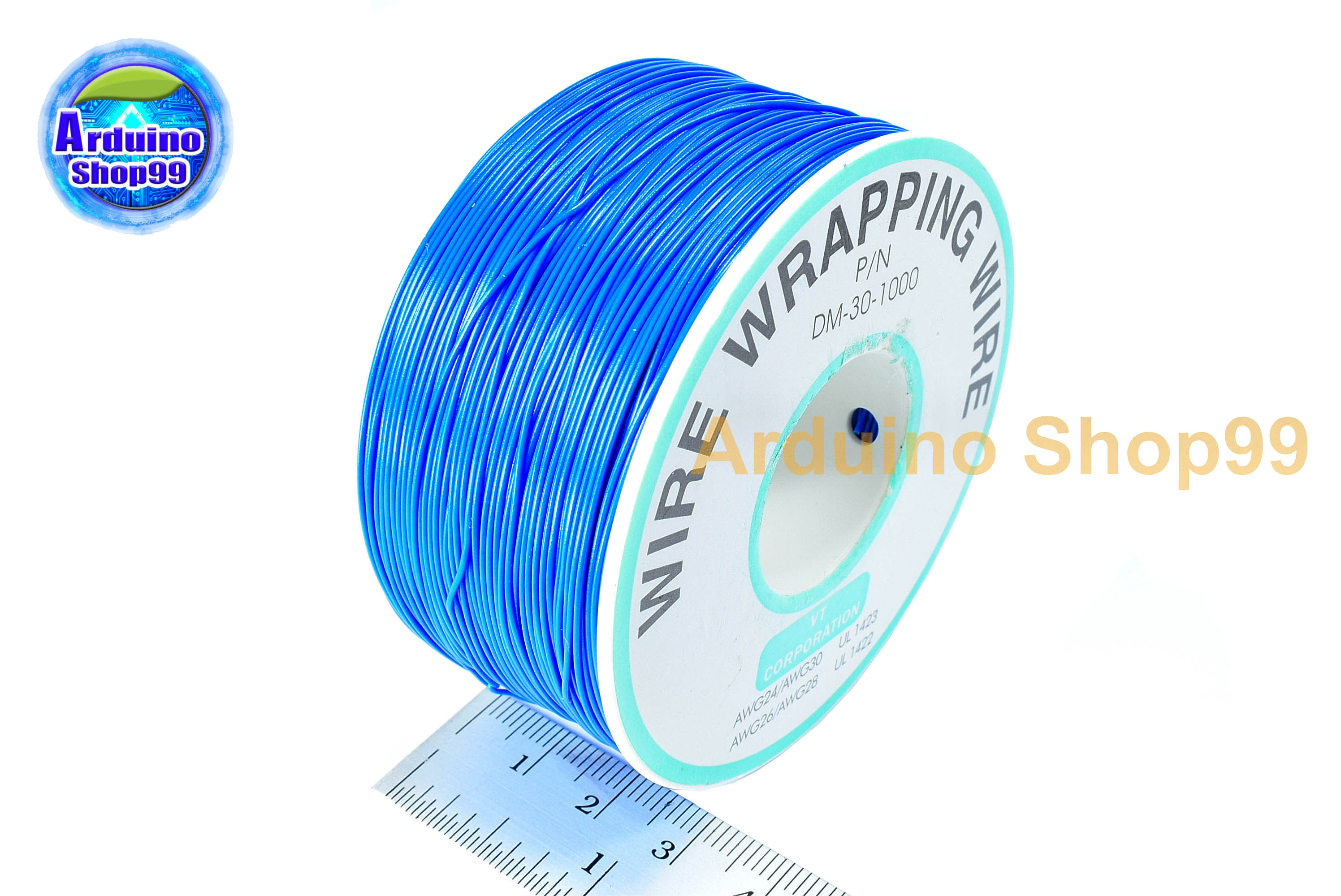 สายไฟอ่อน"สีน้ำเงิน"ขนาด 30AWG 1 ม้วน ยาว 250 เมตร