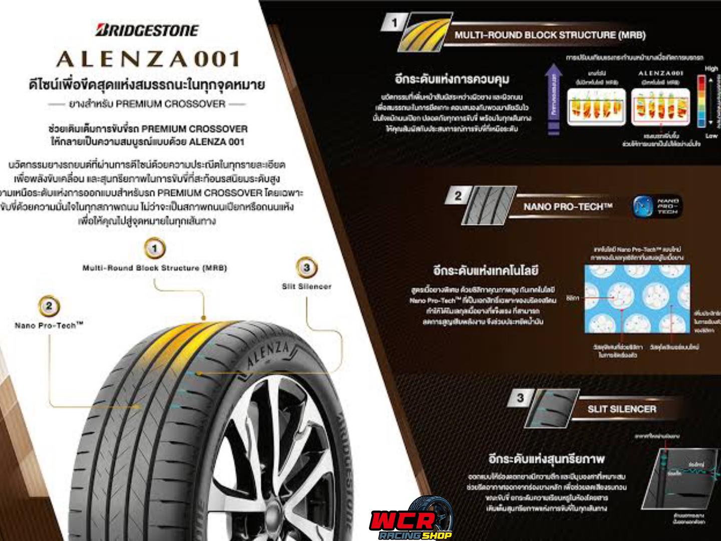 ยางใหม่ bridgestone alenza 001 ขนาด235/60-18