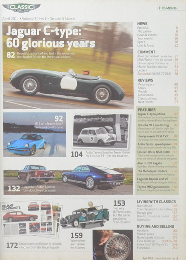 CLASSIC & SPORTS CAR Volume 30 No. 1 April 2011
