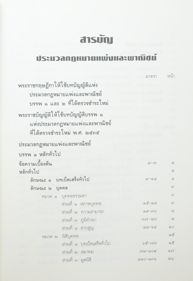 ประมวลกฎหมายแพ่งและพาณิชย์ บรรพ 1-6