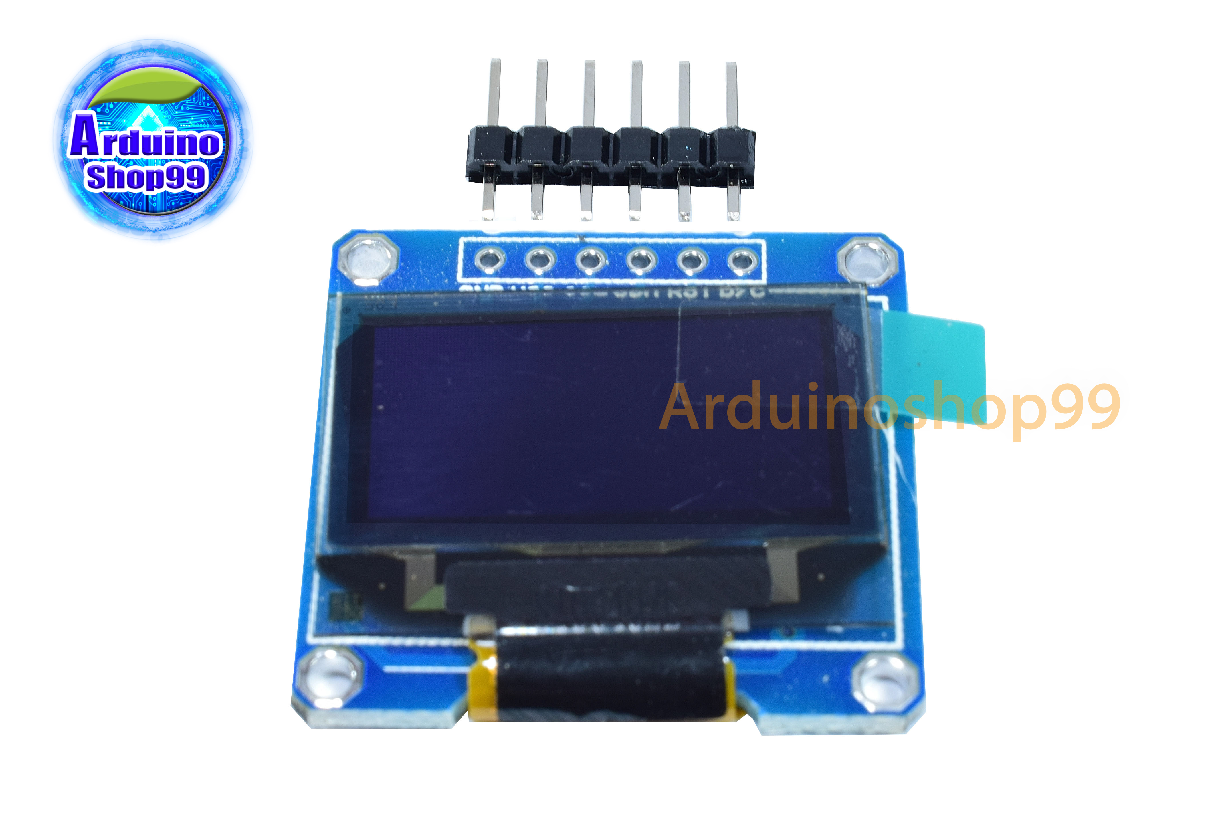 จอแสดงผล OLED ขนาด 0.96 นิ้ว แบบ SPI สีเหลือง+น้ำเงิน