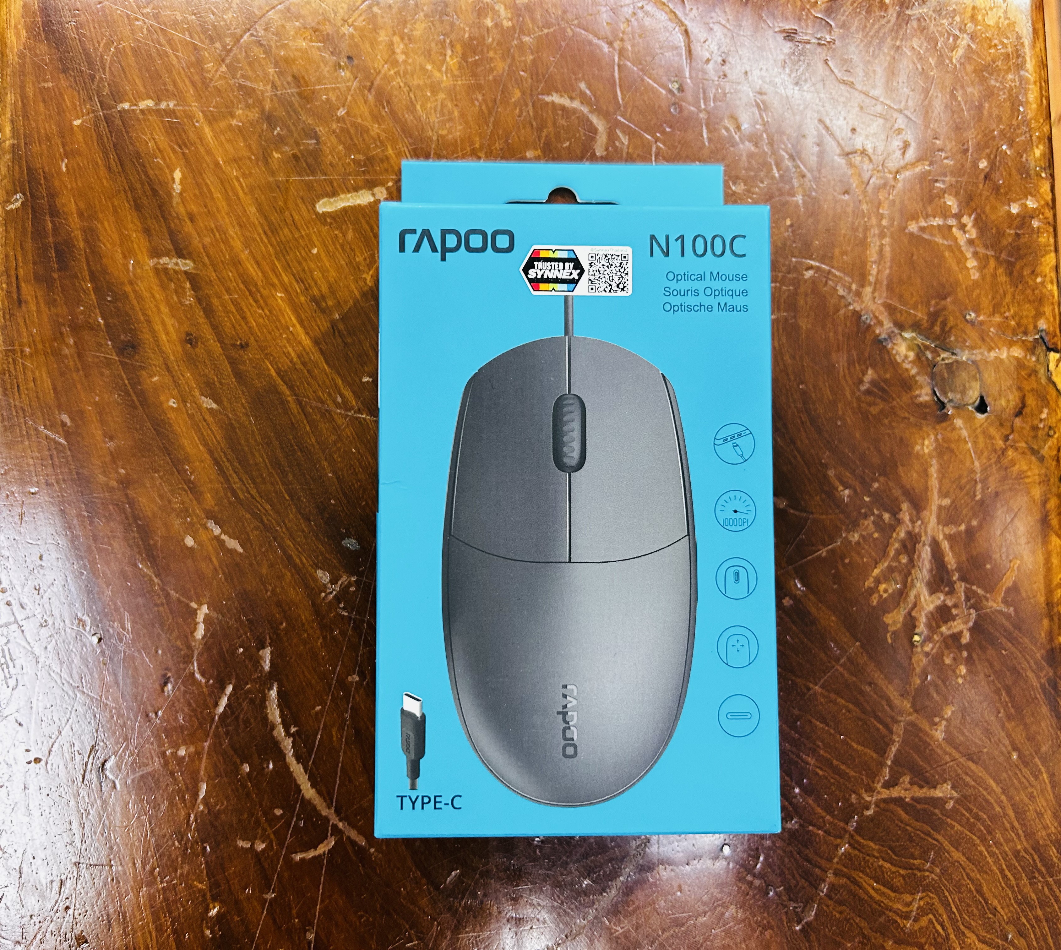 RAPOO N100C optical mouse Souris Optimus Optisch Maus TYPE-C