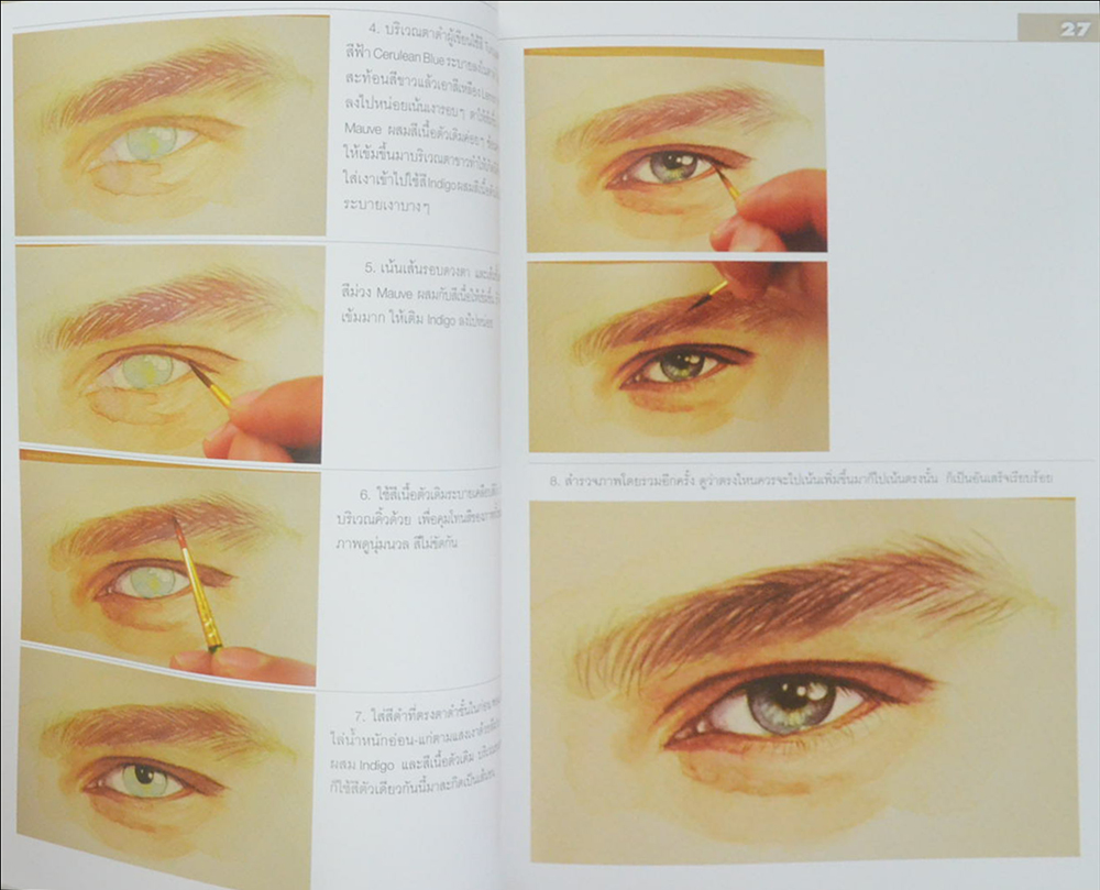 วาดภาพคนเหมือนด้วยสีน้ำ