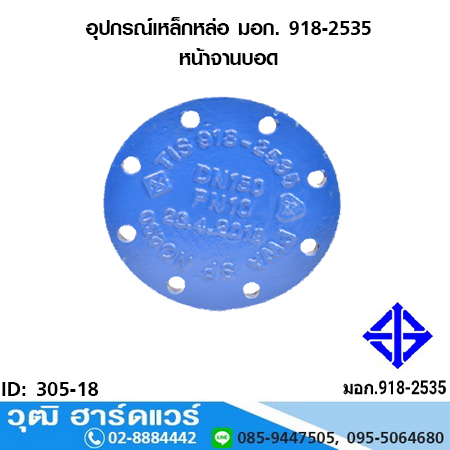 อุปกรณ์เหล็กหล่อ มอก. หน้าจานบอด