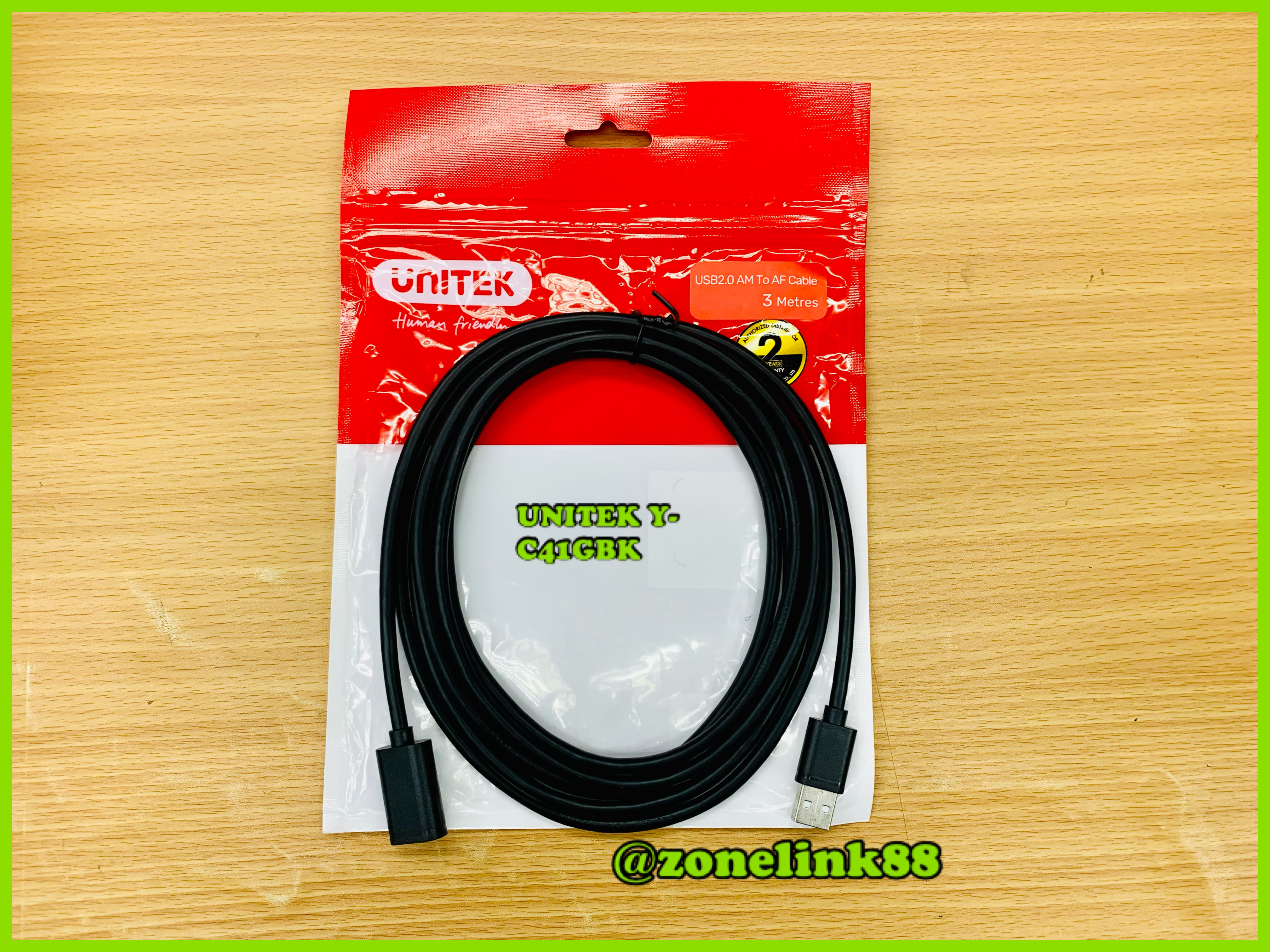 UNITEK YC417GBK USB Extension Cable 3m.