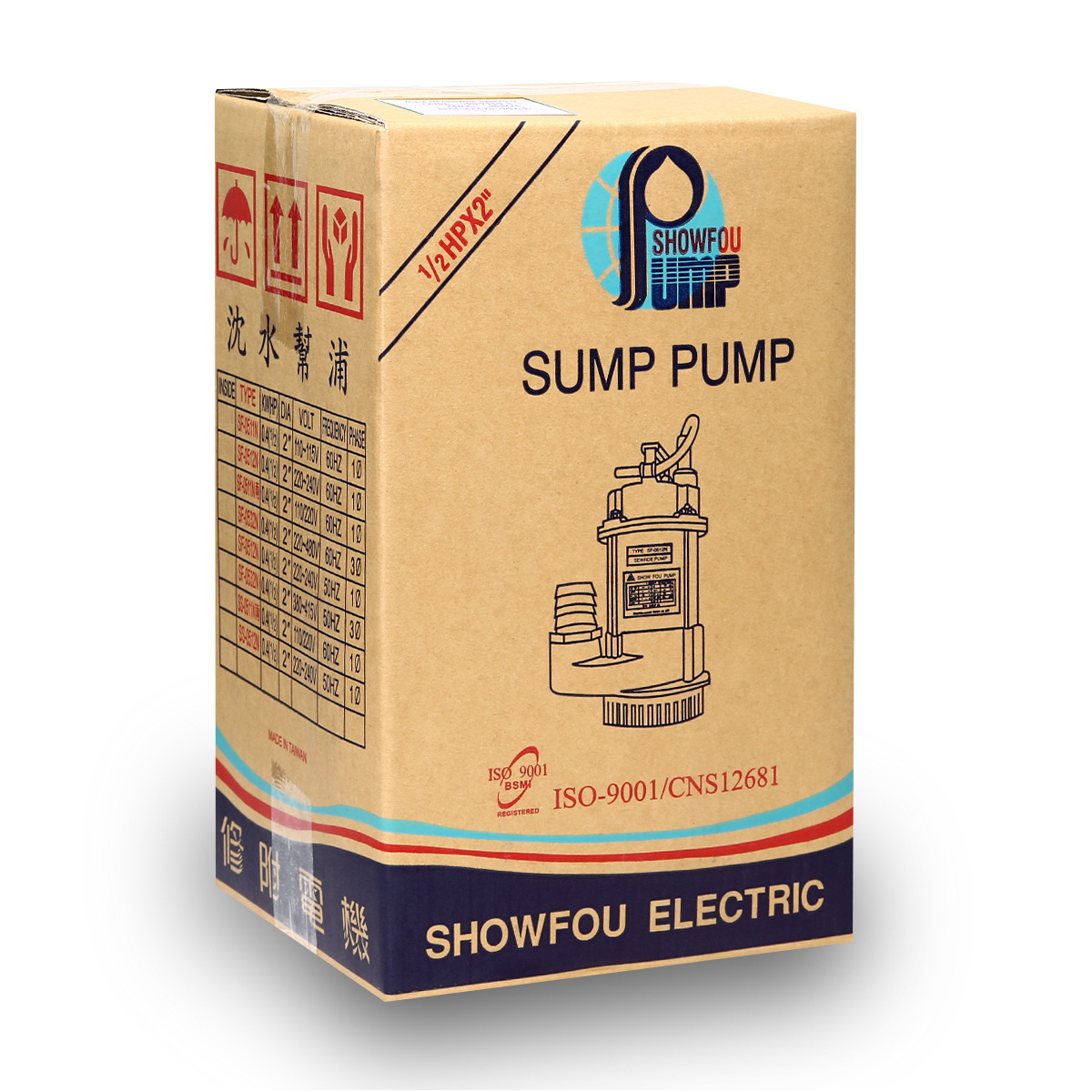 SHOWFOU SQ-0512N ปั๊มแช่สแตนเลส 2" 1/2HP/220V