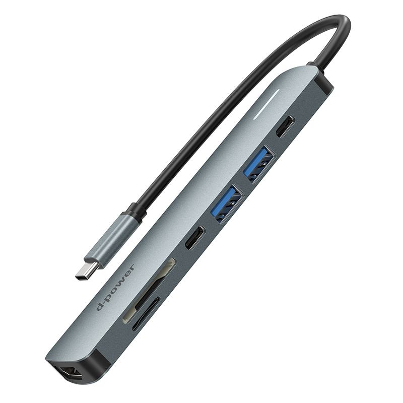 d-power ตัวแปลงสัญญาณ 7in1 รุ่น AD-X10 รองรับ HDMI 4K ใช้งานได้กับสมาร์ทโฟนเเละอุปกรณ์ IT ทุกรุ่น ประกัน 1 ปี